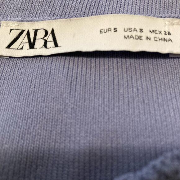 Zara Purple Crop Tank Top Small Stretch Fabric Deep V-neck Thin Shoulder Straps - Picture 4 of 12
